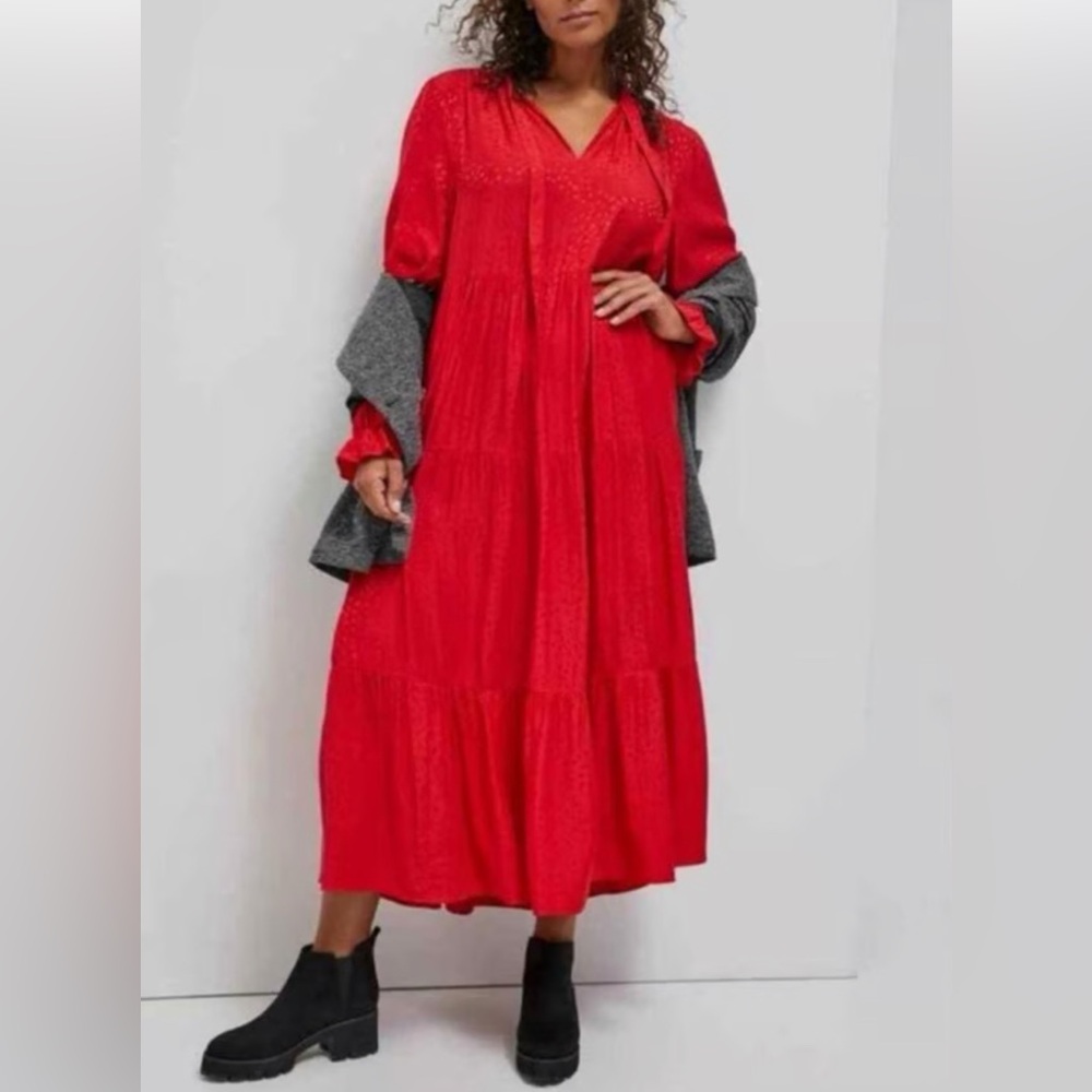 Maeve Wendy tiered maxi dress  size medium
